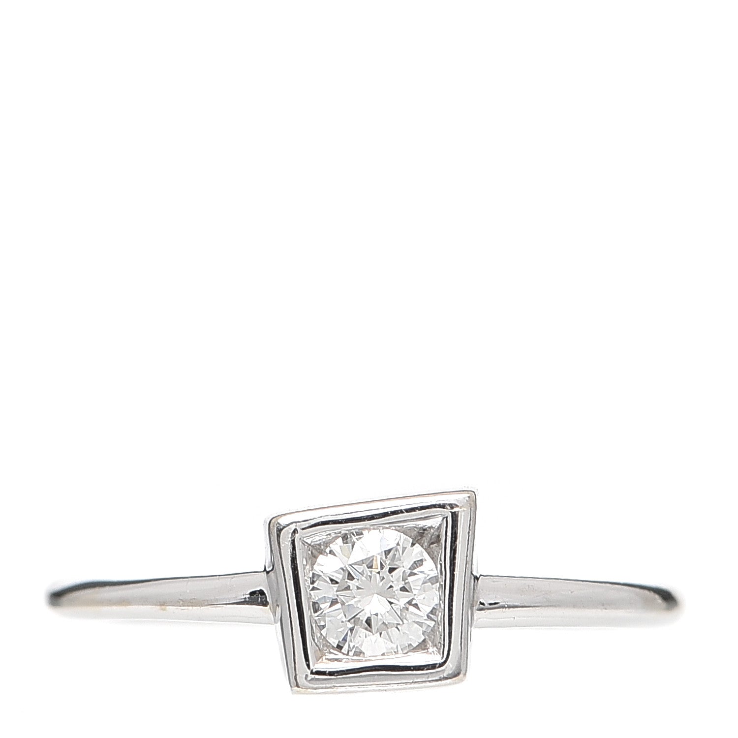Tiffany 18K White Gold Diamond .17ct Frank Gehry Torque Ring 48 4.5 1 of 5
