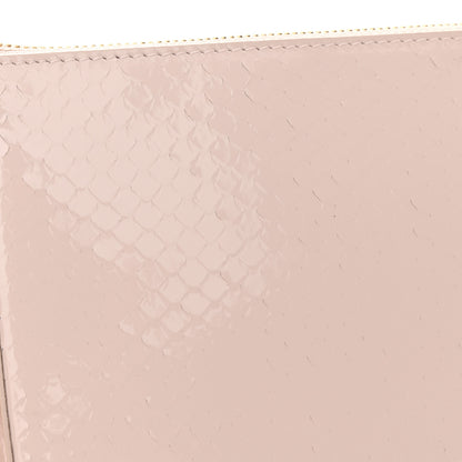 Christian Louboutin Patent Calfskin Snake Effect Loubila Chain Clutch Light Pink 12 of 12
