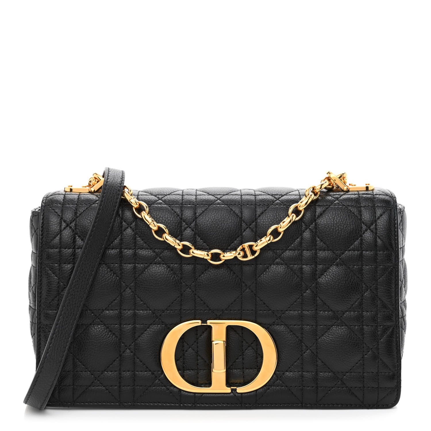 Christian Dior Calfskin Cannage Medium Caro Bag Black 1 of 10
