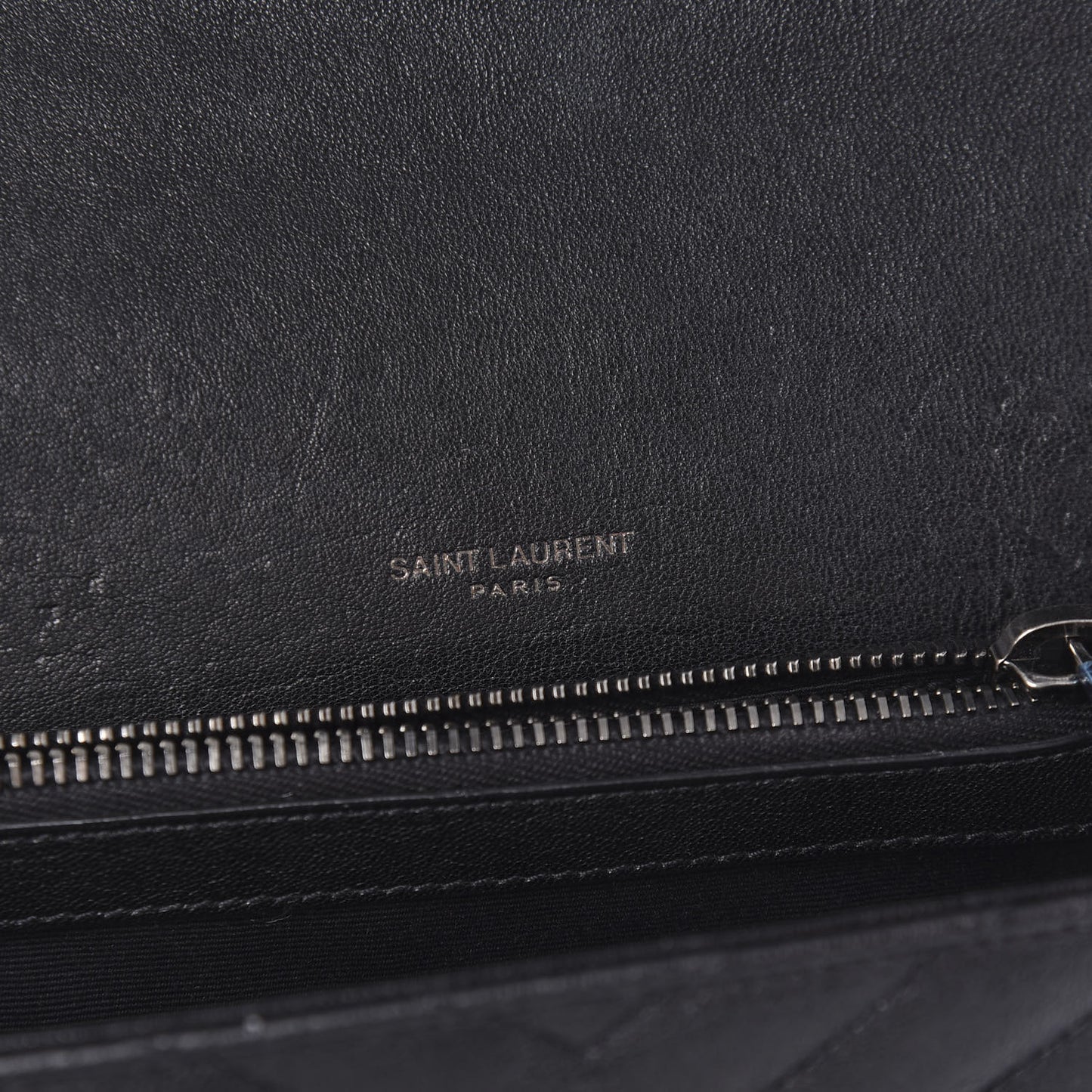 Sheepskin Matelasse Chevron Monogram Medium College Bag Black