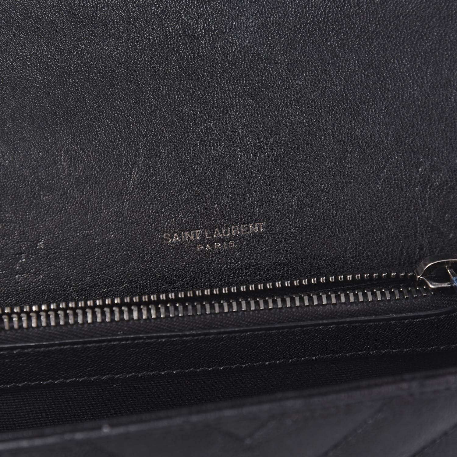 Saint Laurent Sheepskin Matelasse Chevron Monogram Medium College Bag Black 8 of 11