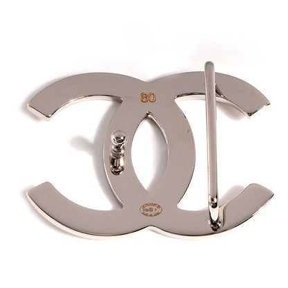 Chanel Reversible Leather CC Logo Belt 80 White Black 5 of 6