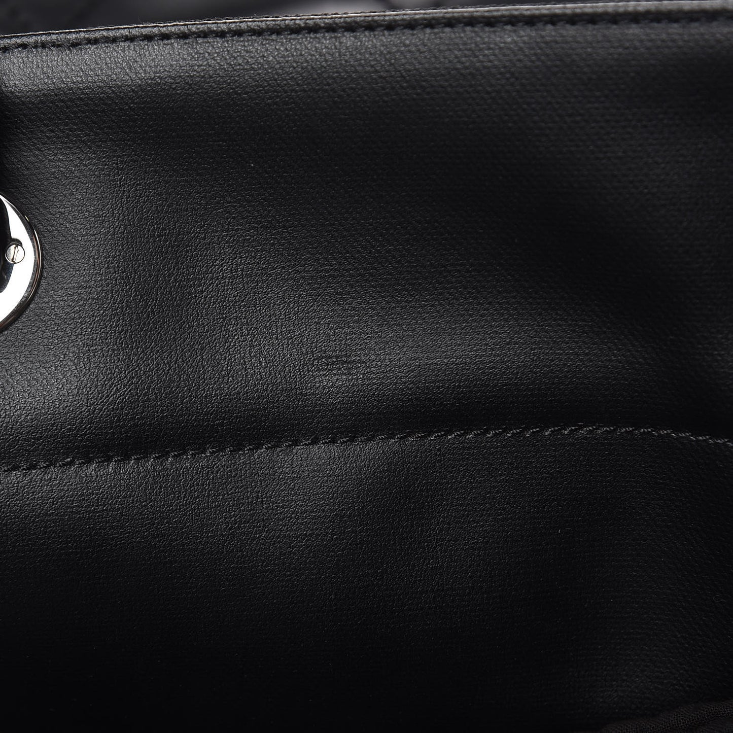 Coated Canvas Quilted Large Paris Biarritz Tote Black