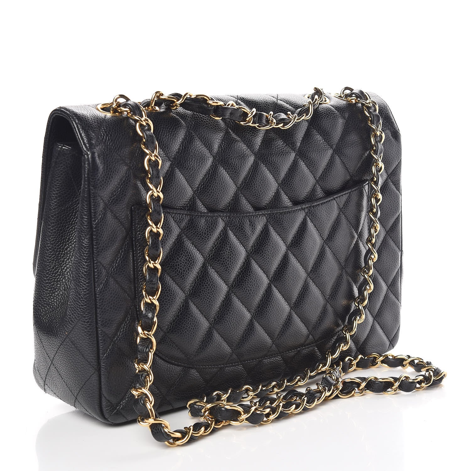 Chanel Caviar Quilted Jumbo Single Flap Black 3 of 11