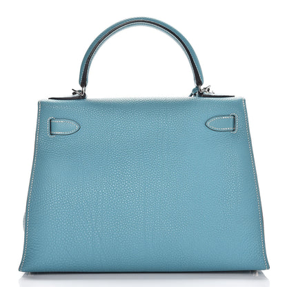 Hermes Togo Sellier Kelly 28 Blue Jean 4 of 37