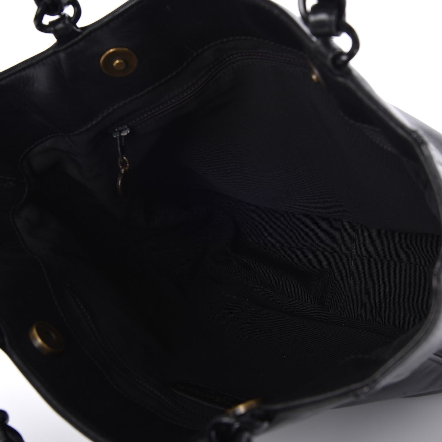 Lambskin Chain CC Small Tote Black