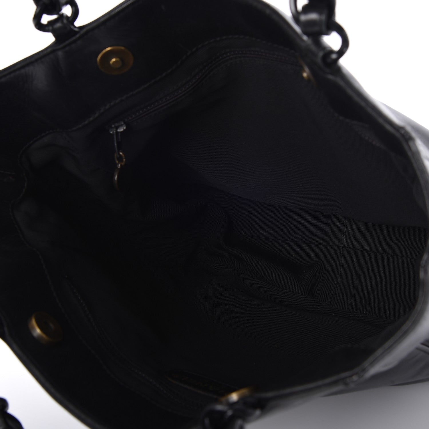 Chanel Lambskin Chain CC Small Tote Black 5 of 8
