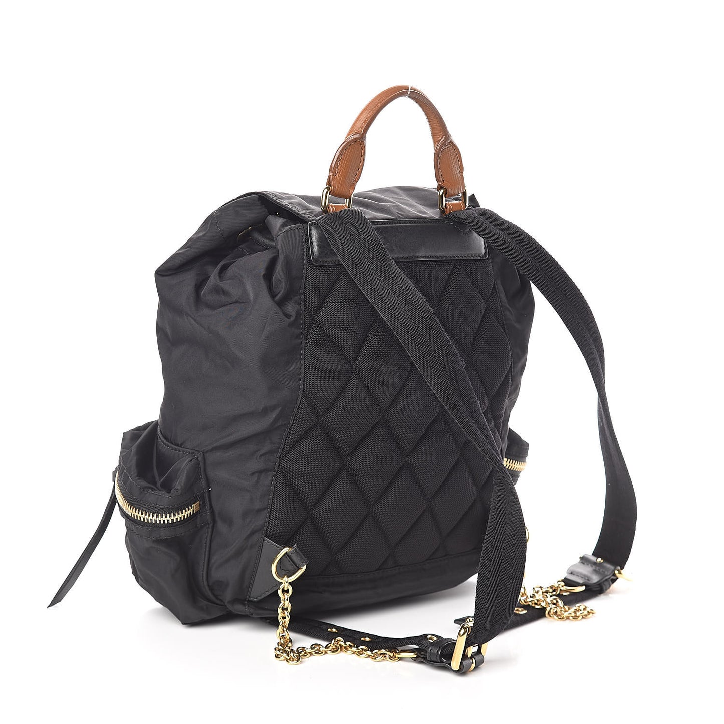Nylon Medium Rucksack Backpack Black