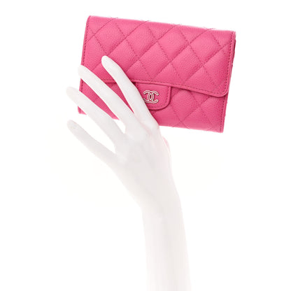 Chanel Caviar Quilted Small Flap Wallet Pink 2 of 11