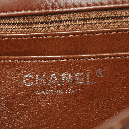 Chanel Metallic Patent Quilted Jumbo Single Flap Bronze 6 of 8