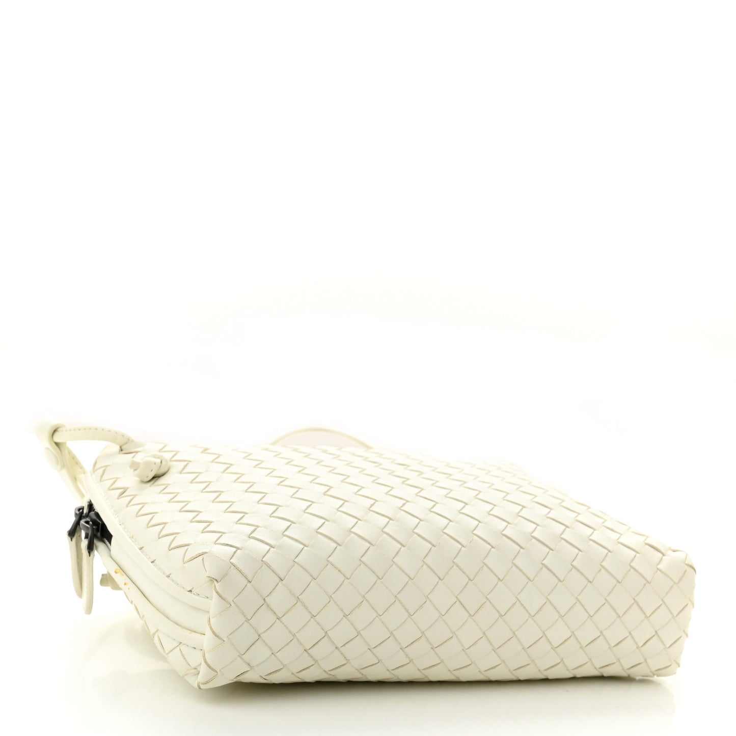 Nappa Intrecciato Nodini Crossbody Messenger White