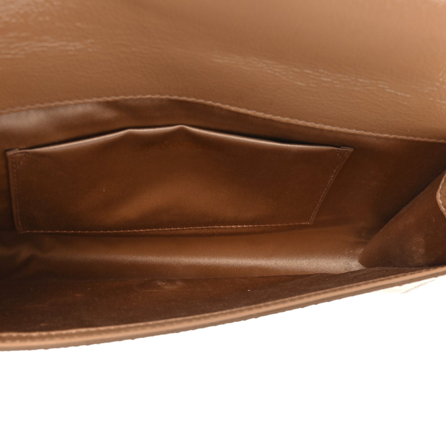 Textured Patent Calfskin Monogram Large Belle De Jour Clutch Nude