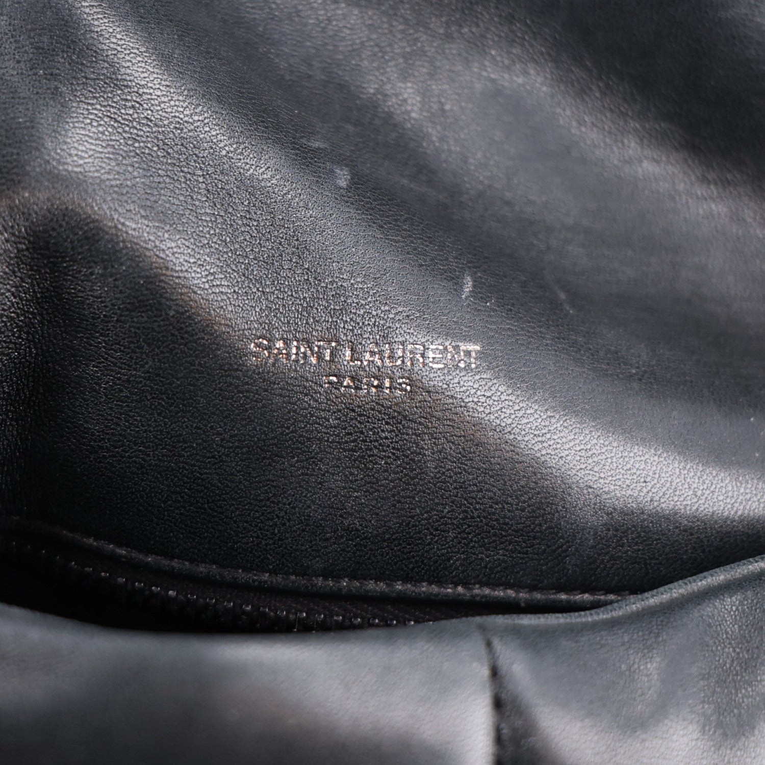 Saint Laurent Lambskin Quilted Monogram Monochrome Small Loulou Puffer Chain Satchel Black 6 of 11