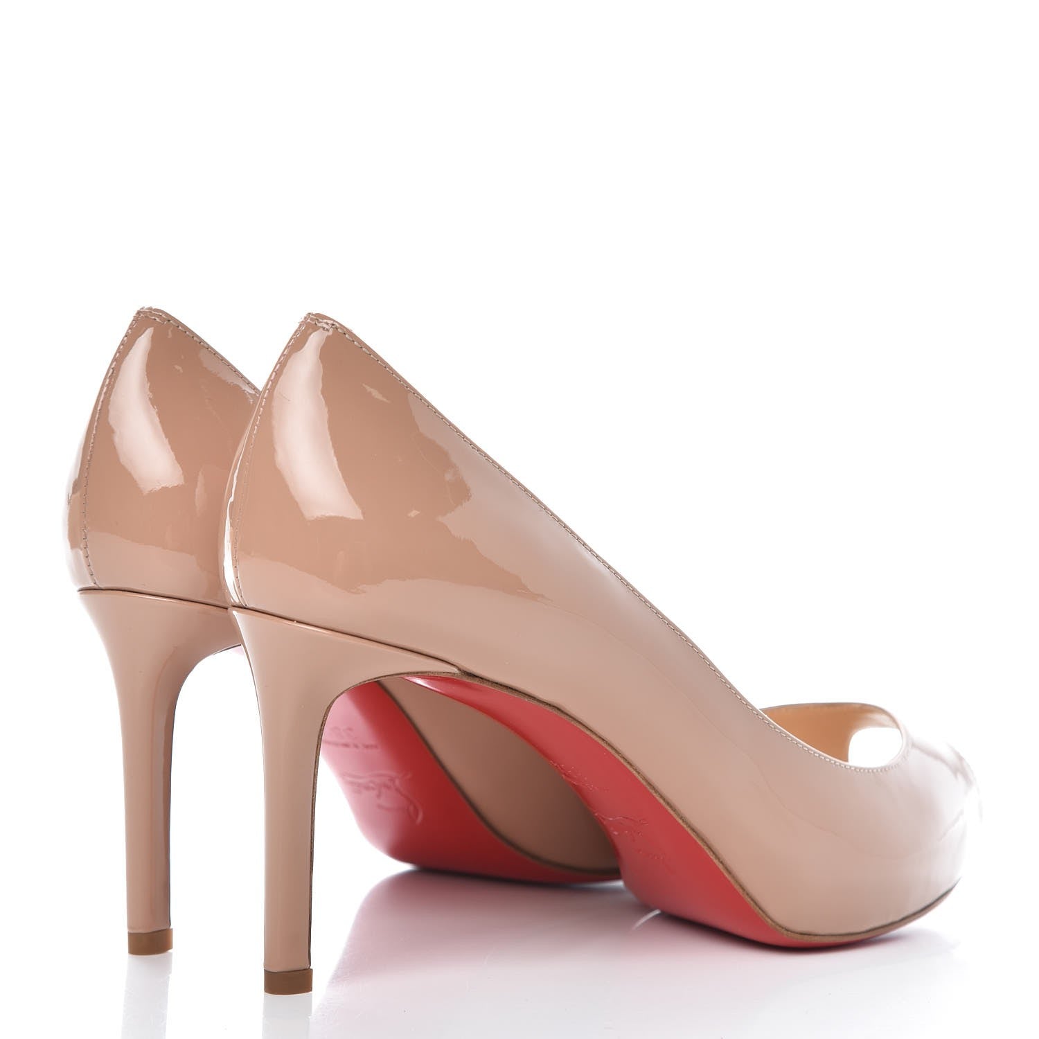 Christian Louboutin Patent No Matter 85 Pumps 38.5 Nude 4 of 10