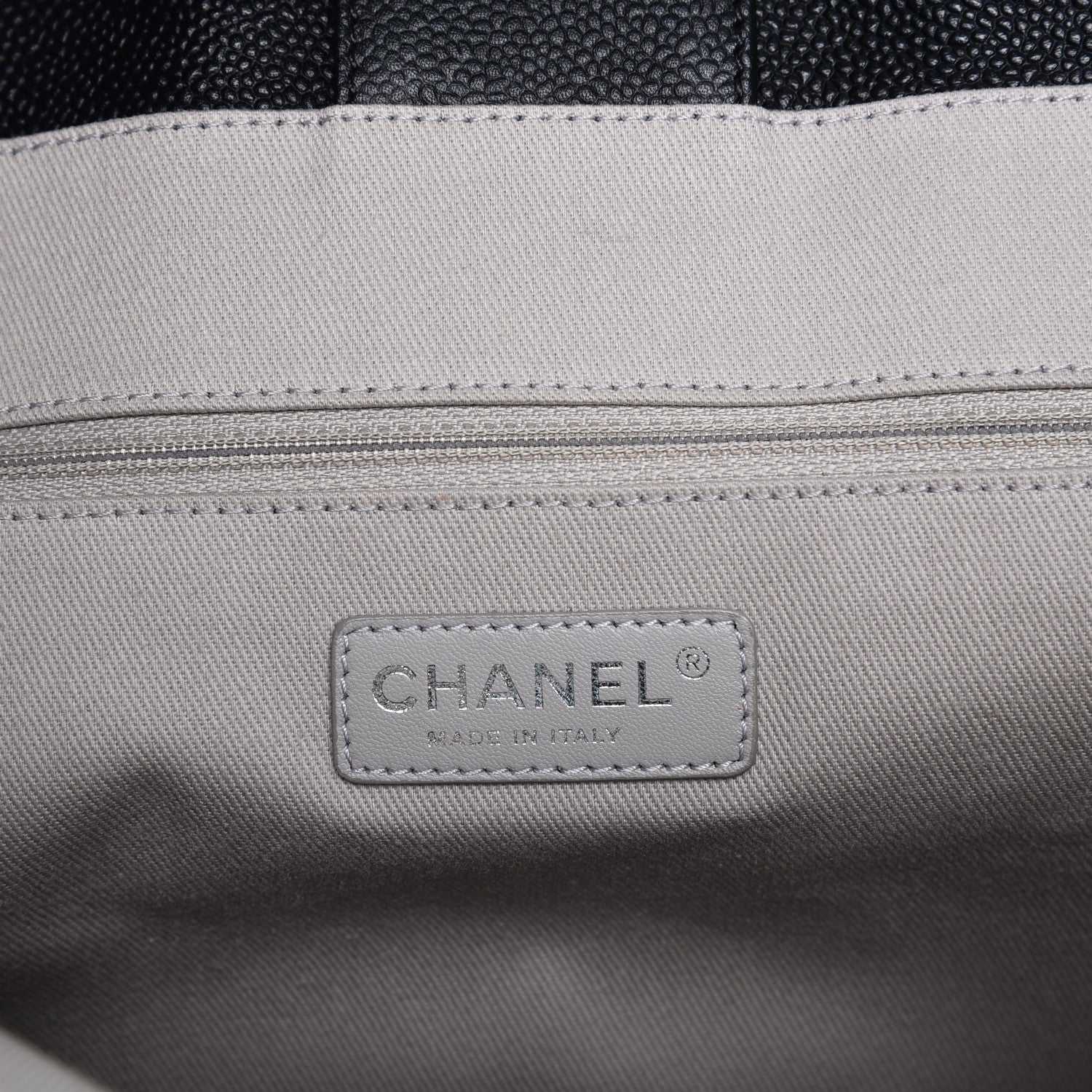 Chanel Glazed Calfskin Large Deauville Tote Black 7 of 8