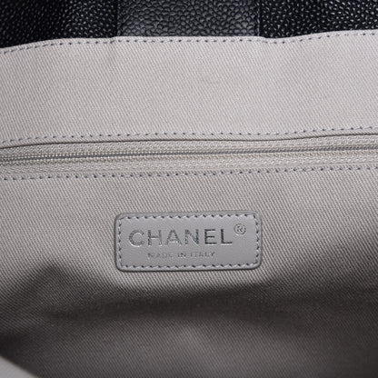 Chanel Glazed Calfskin Large Deauville Tote Black 7 of 8