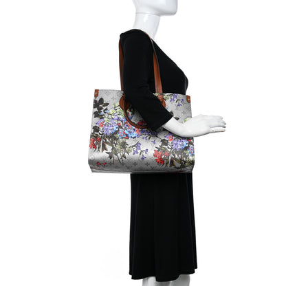 Louis Vuitton Metallic Monogram LV Garden OnTheGo MM Silver 2 of 9