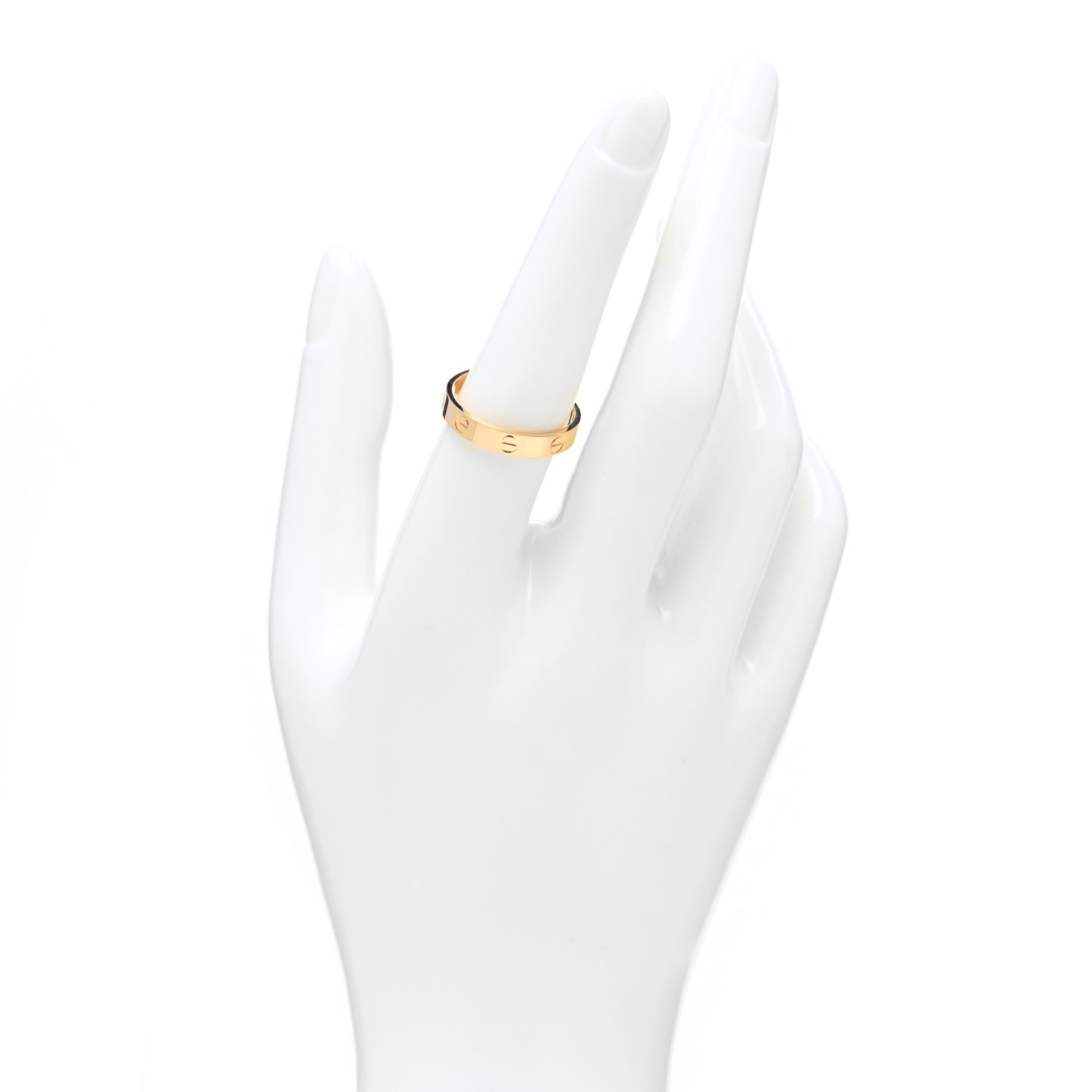 18K Yellow Gold 3.5mm LOVE Wedding Band Ring 56 7.5