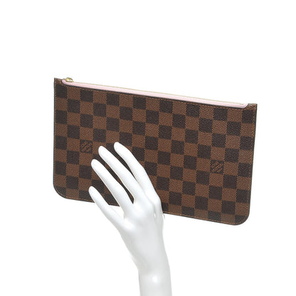 Louis Vuitton Damier Ebene Neverfull MM GM Pochette Rose Ballerine 2 of 8