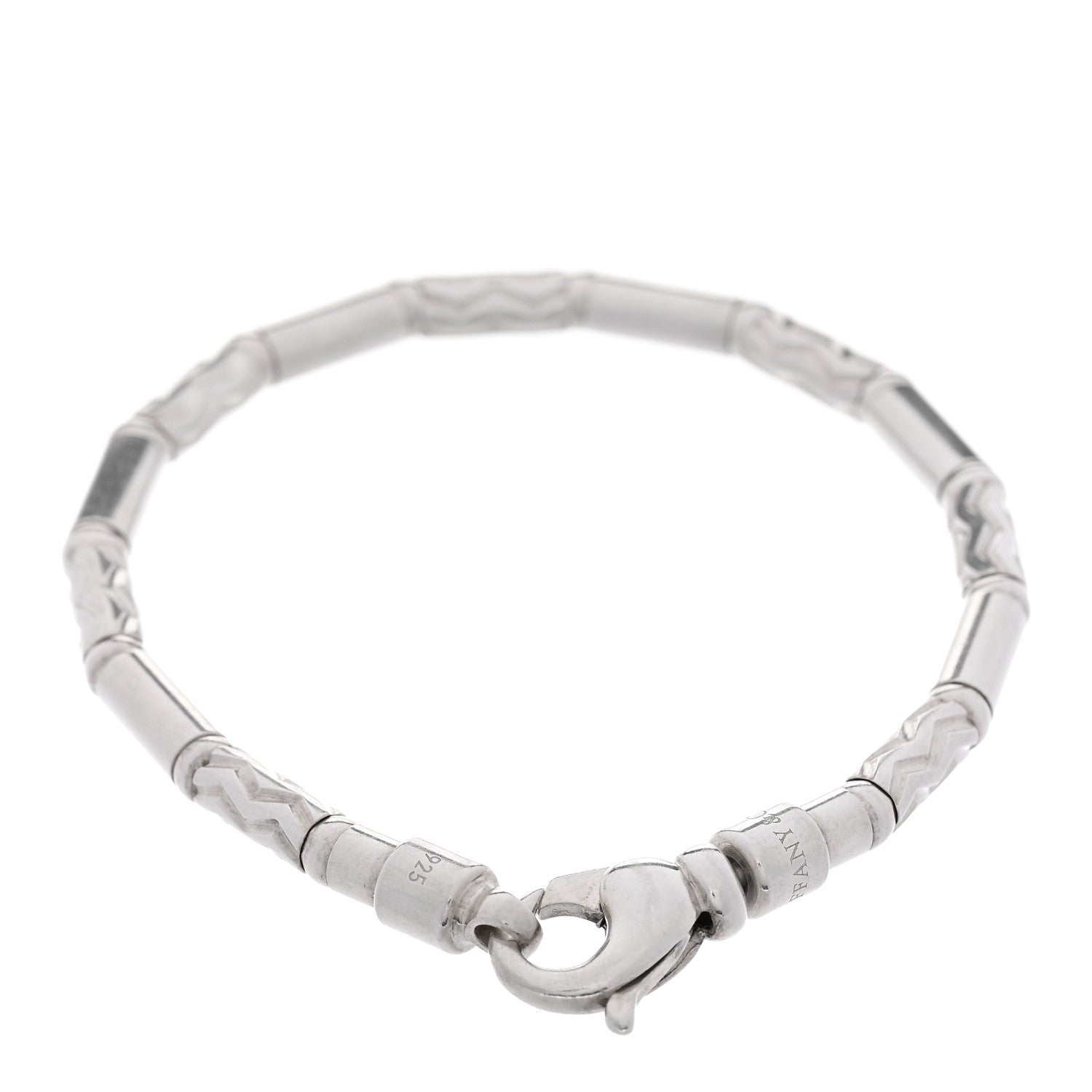 Tiffany Sterling Silver Aztec Zig Zag Bracelet 2 of 5