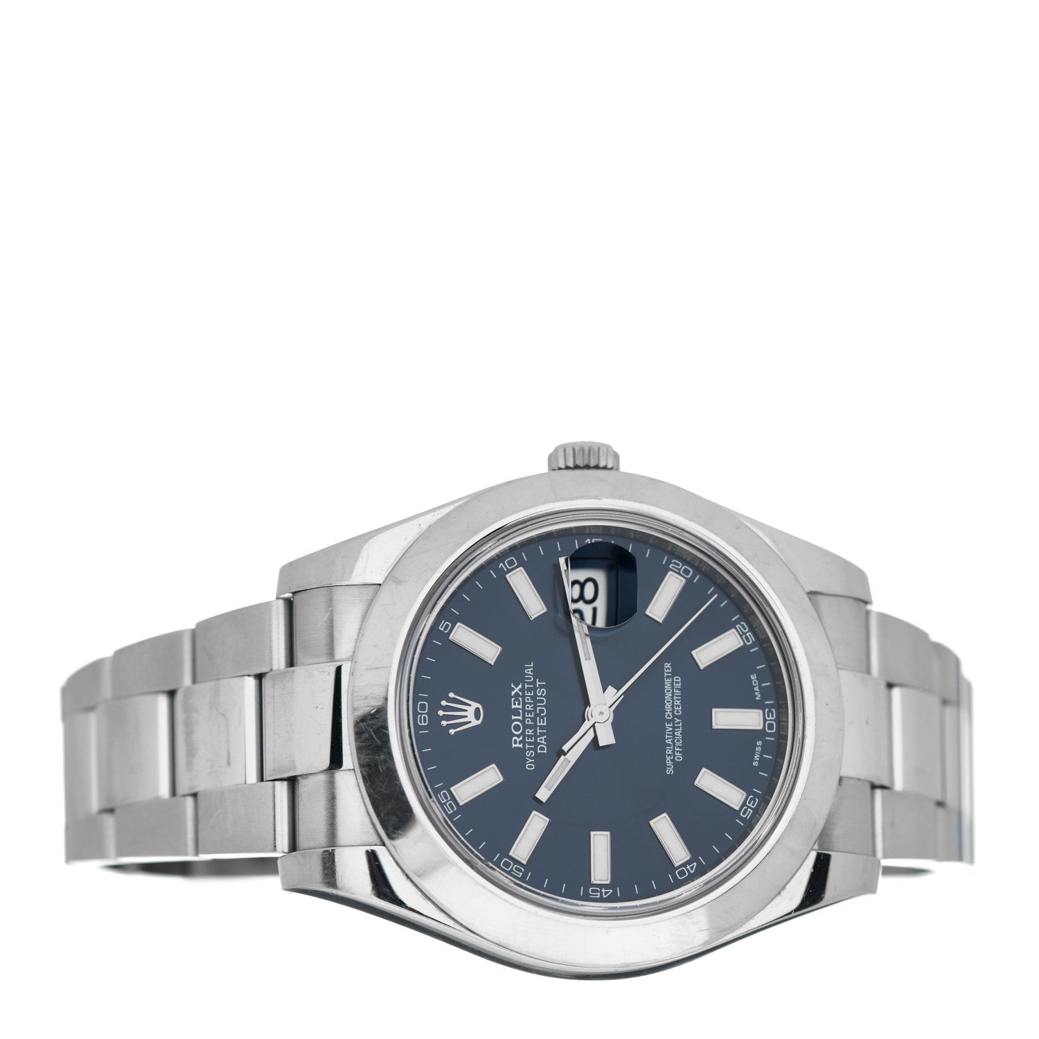 Rolex Stainless Steel 41mm Oyster Perpetual Datejust II Watch Blue 116300 2 of 5