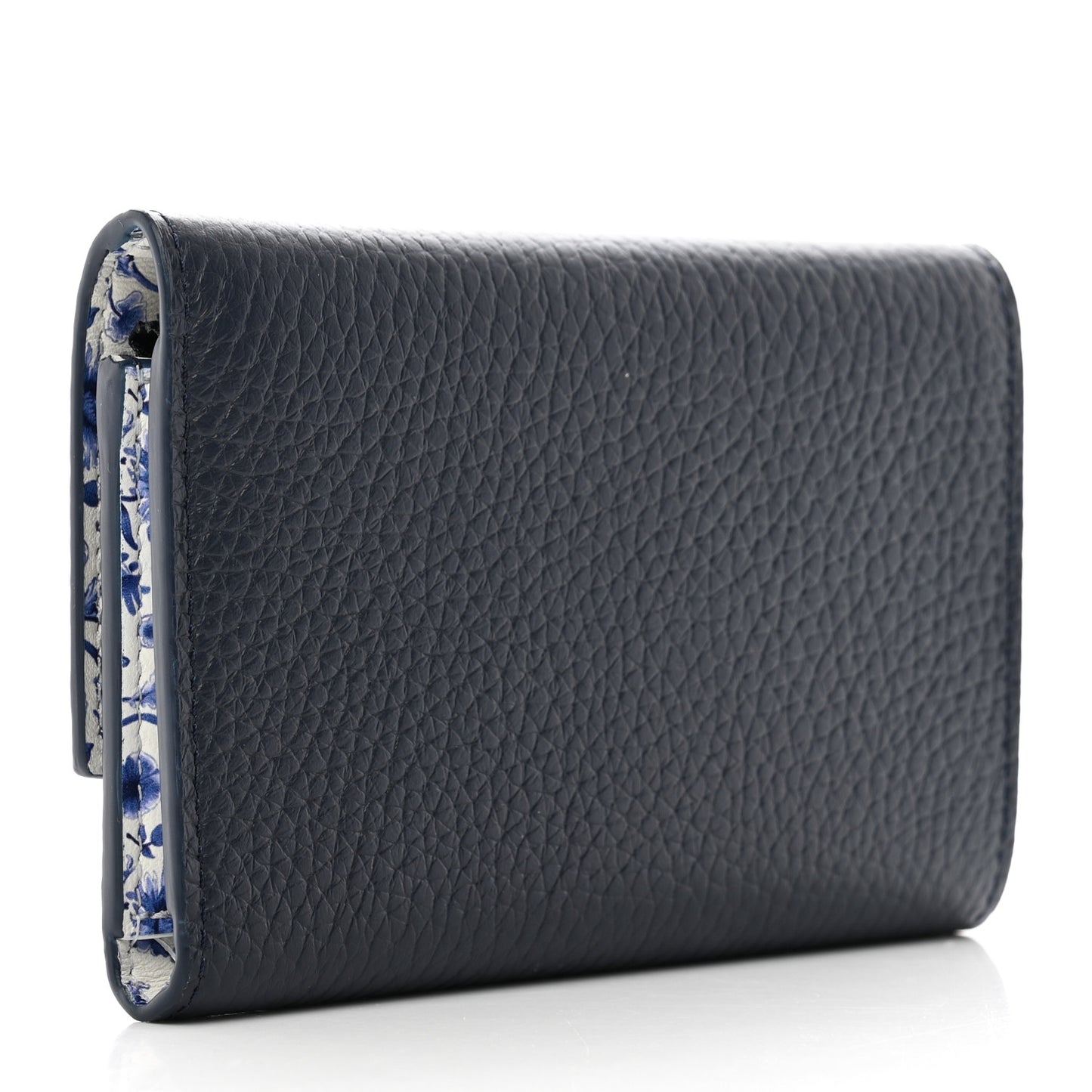 Taurillon Capucines Compact Maxi Wallet Navy