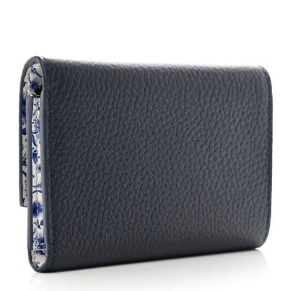 Louis Vuitton Taurillon Capucines Compact Maxi Wallet Navy 3 of 7