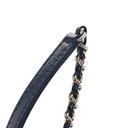 Chanel Tweed Calfskin Quilted Small Gabrielle Bucket Blue Multicolor 11 of 12