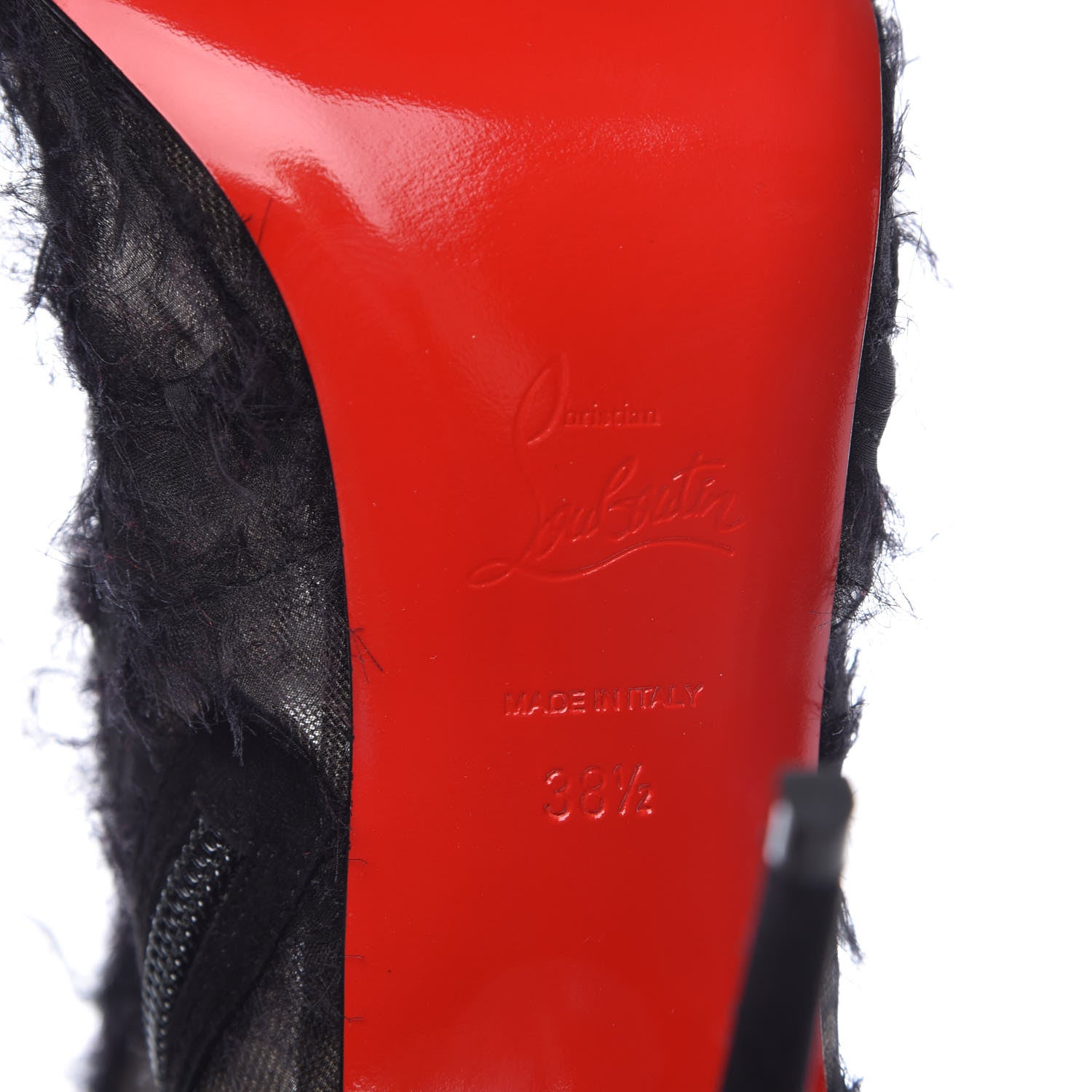 Christian Louboutin Organza Toubootfrou 100 Ankle Booties 38.5 Black 6 of 8