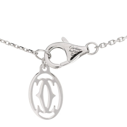 Cartier 18K White Gold Blue Sapphire Symbols Cross Pendant Necklace 4 of 4