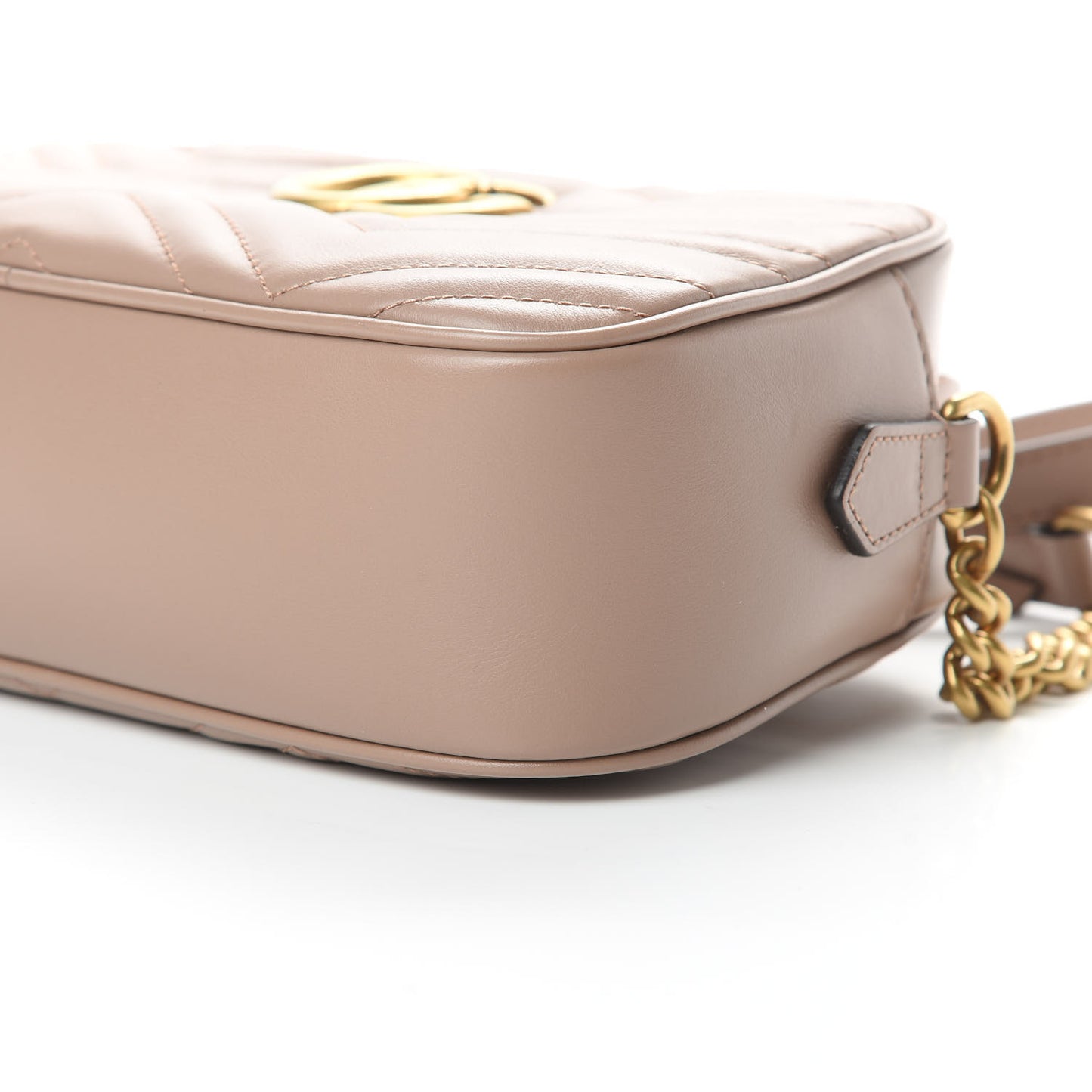 Calfskin Matelasse Small GG Marmont Chain Shoulder Bag Porcelain Rose