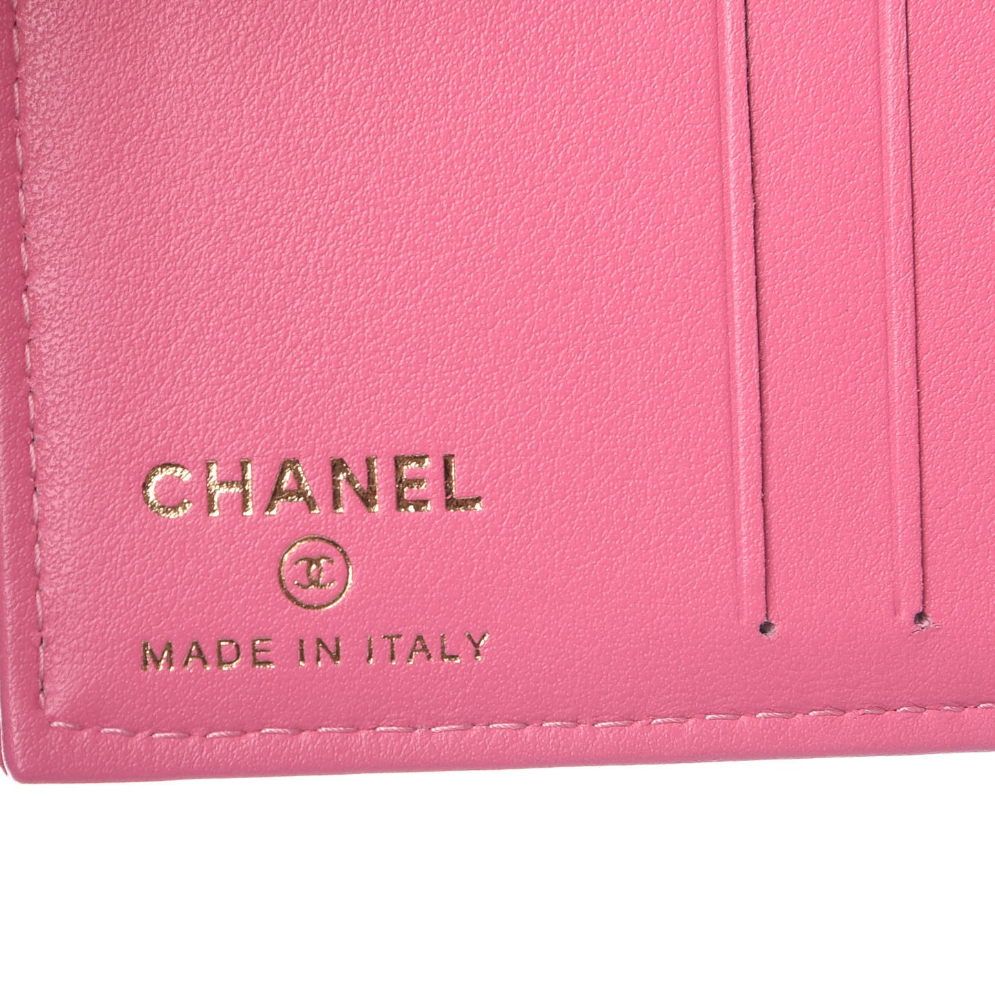 Caviar Quilted Card Holder Wallet Pink