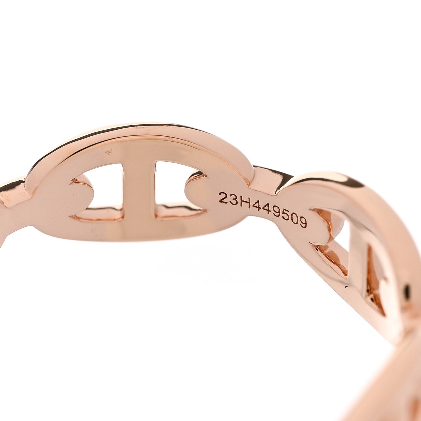18K Rose Gold PM Chaine d'Ancre Enchainee Ring 59 8.75