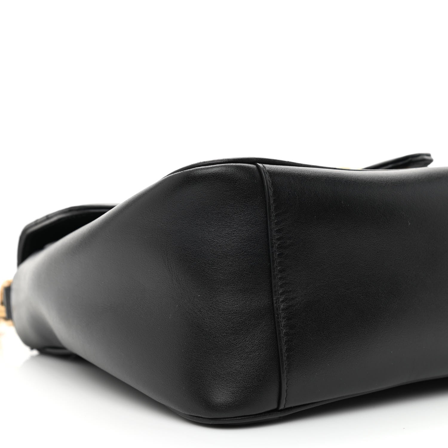Gucci Calfskin Matelasse Small GG Marmont Top Handle Shoulder Bag Black 9 of 14