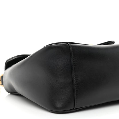 Gucci Calfskin Matelasse Small GG Marmont Top Handle Shoulder Bag Black 9 of 14