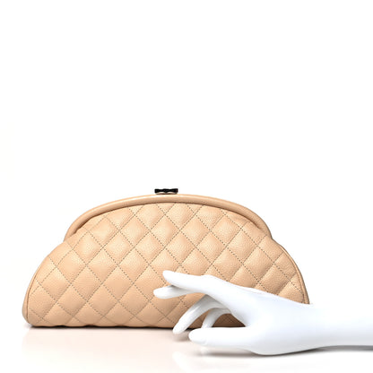 Chanel Caviar Quilted Timeless Clutch Beige 2 of 9