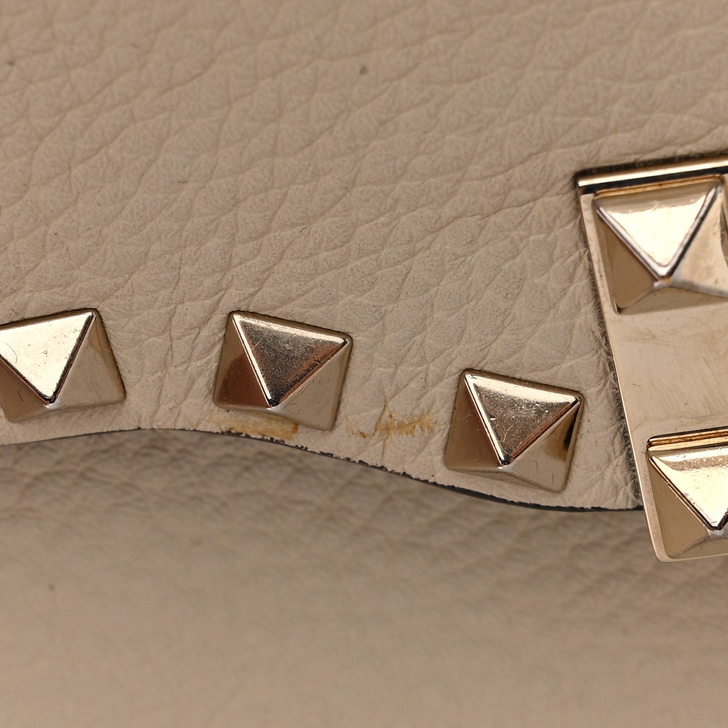 Valentino Garavani Grained Calfskin Rockstud Top Handle Flap Shoulder Bag Light Ivory 13 of 20