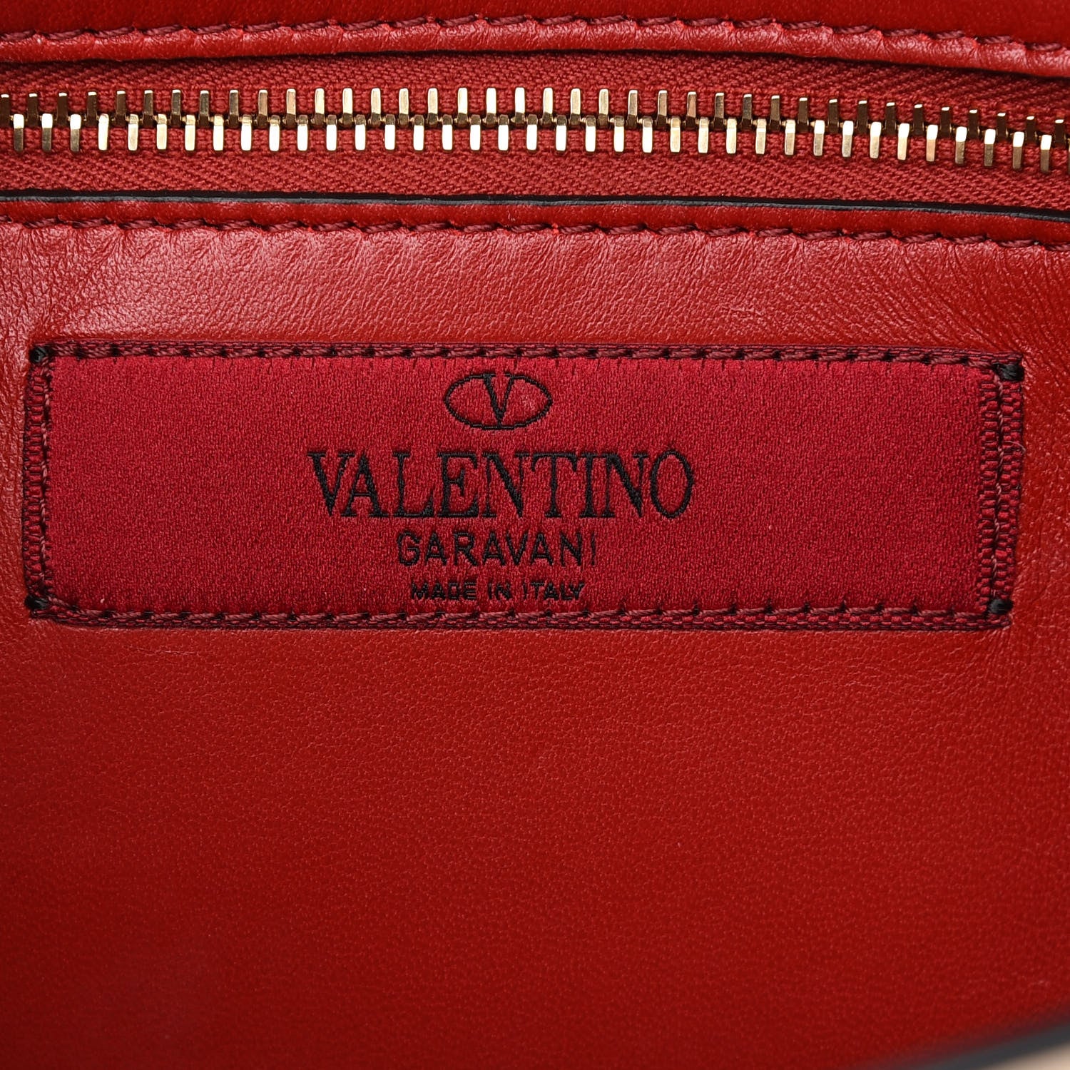 Valentino Garavani Lambskin Rockstud Spike Wallet on Chain Sand 6 of 8