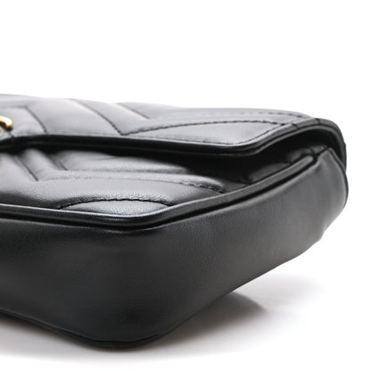 Gucci Calfskin Matelasse Mini GG Marmont Shoulder Bag With Case  Black White 10 of 10