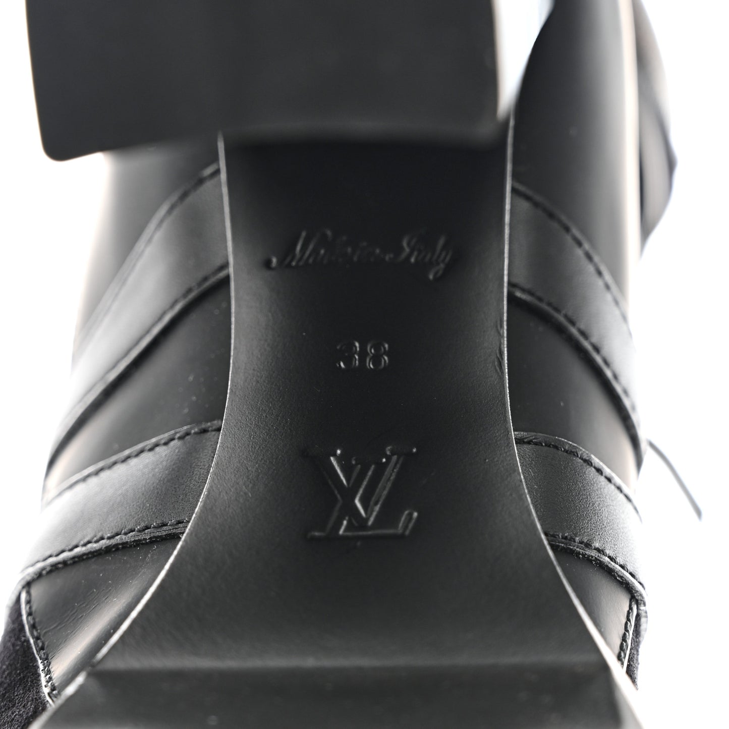 Suede Calfskin Monogram Star Trail Ankle Boots 38 Black