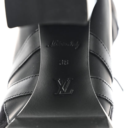 Louis Vuitton Suede Calfskin Monogram Star Trail Ankle Boots 38 Black 6 of 8