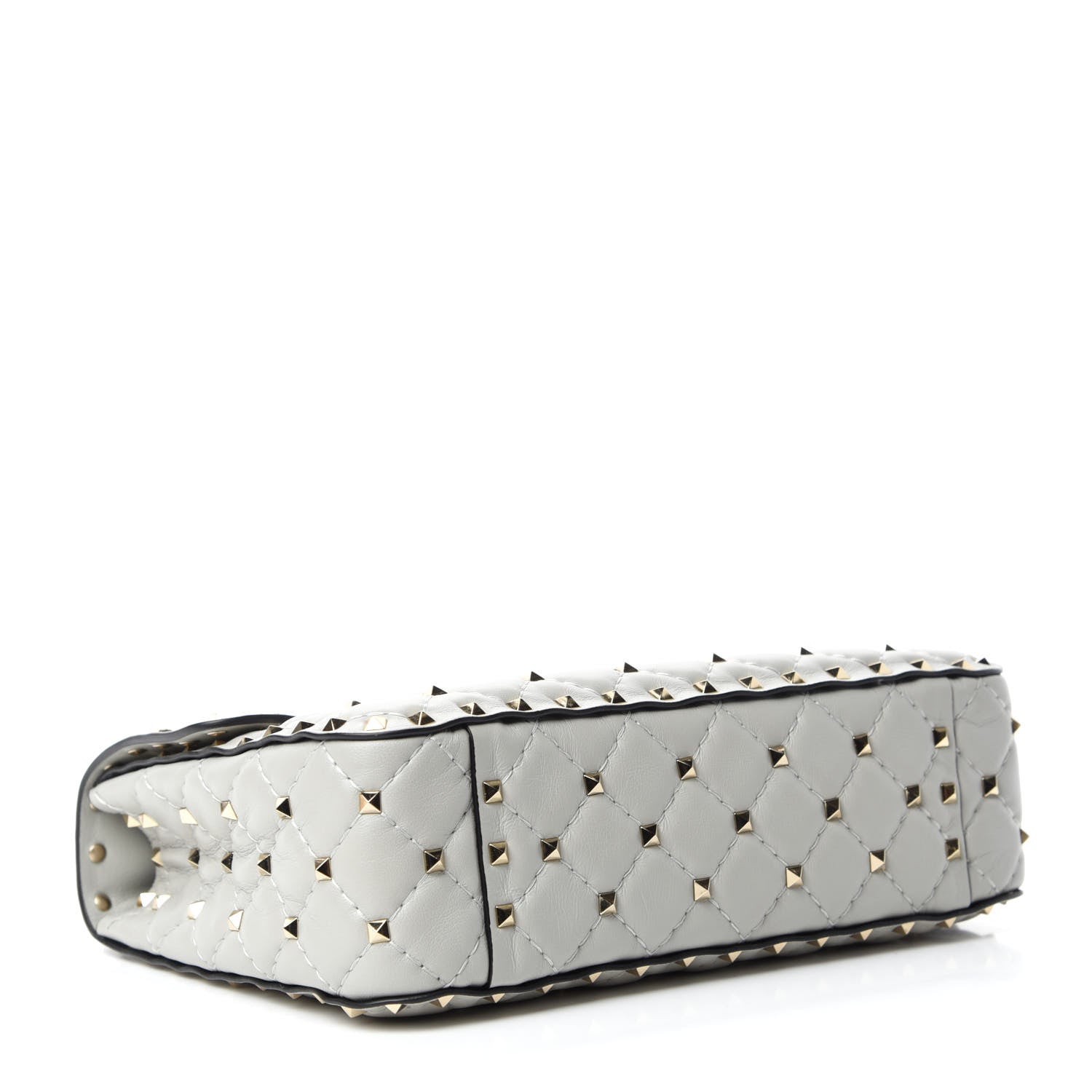 Valentino Garavani Nappa Medium Rockstud Spike Shoulder Bag Opal Grey 4 of 9