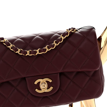 Chanel Lambskin Quilted Mini Giraffe Flap Dark Burgundy 8 of 13