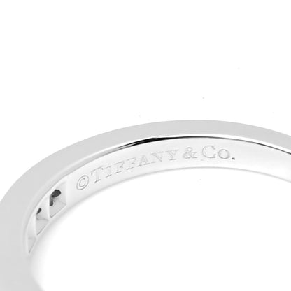 Tiffany Platinum Diamond 2mm Legacy Band Ring 53 6.5 4 of 5
