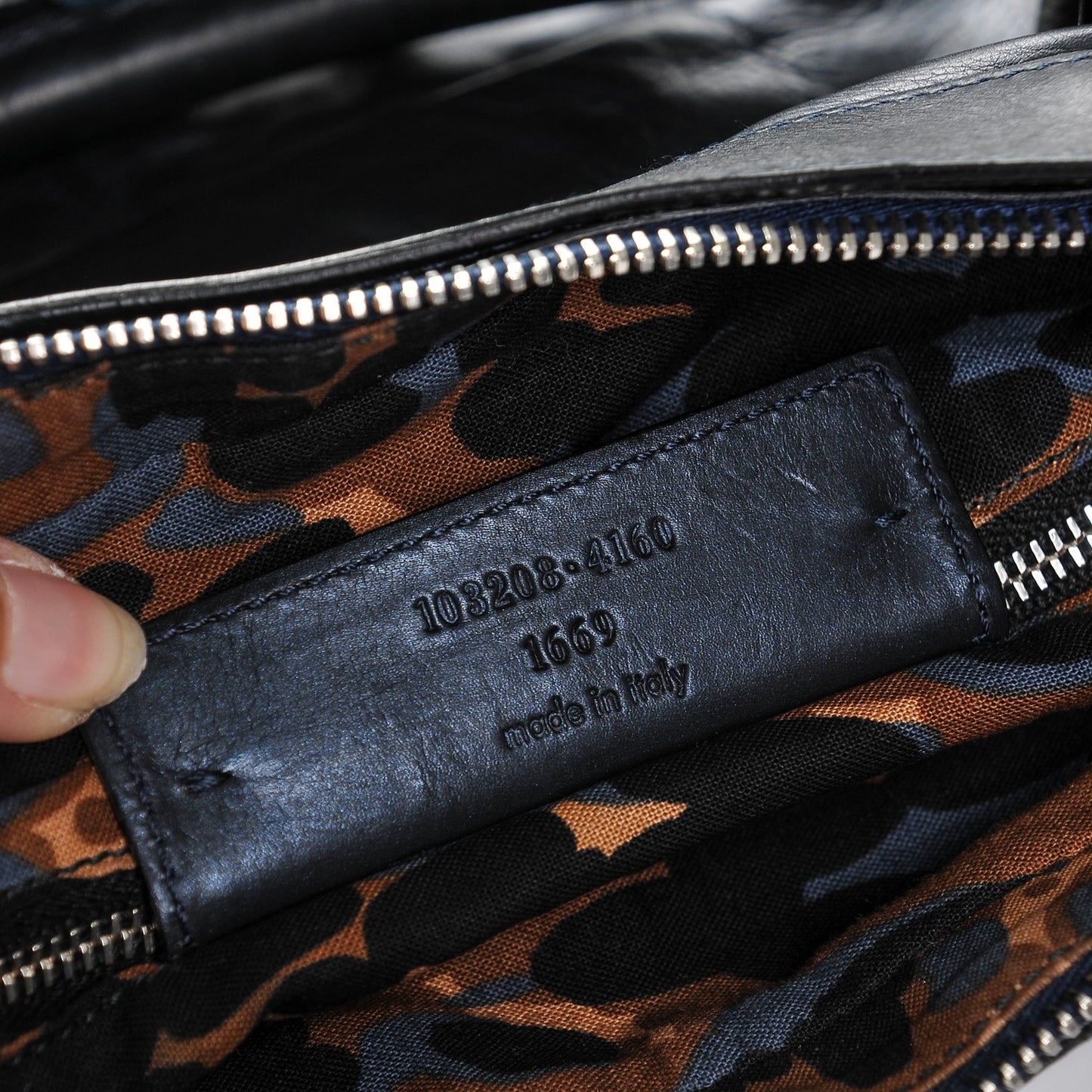 Iridescent Calfskin Classic Hardware First Bleu Mineral