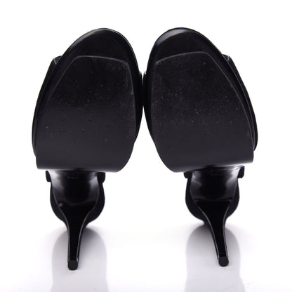 Saint Laurent Kid Scamosciato Tribute 105 Platform Sandals 38.5 Black 6 of 11