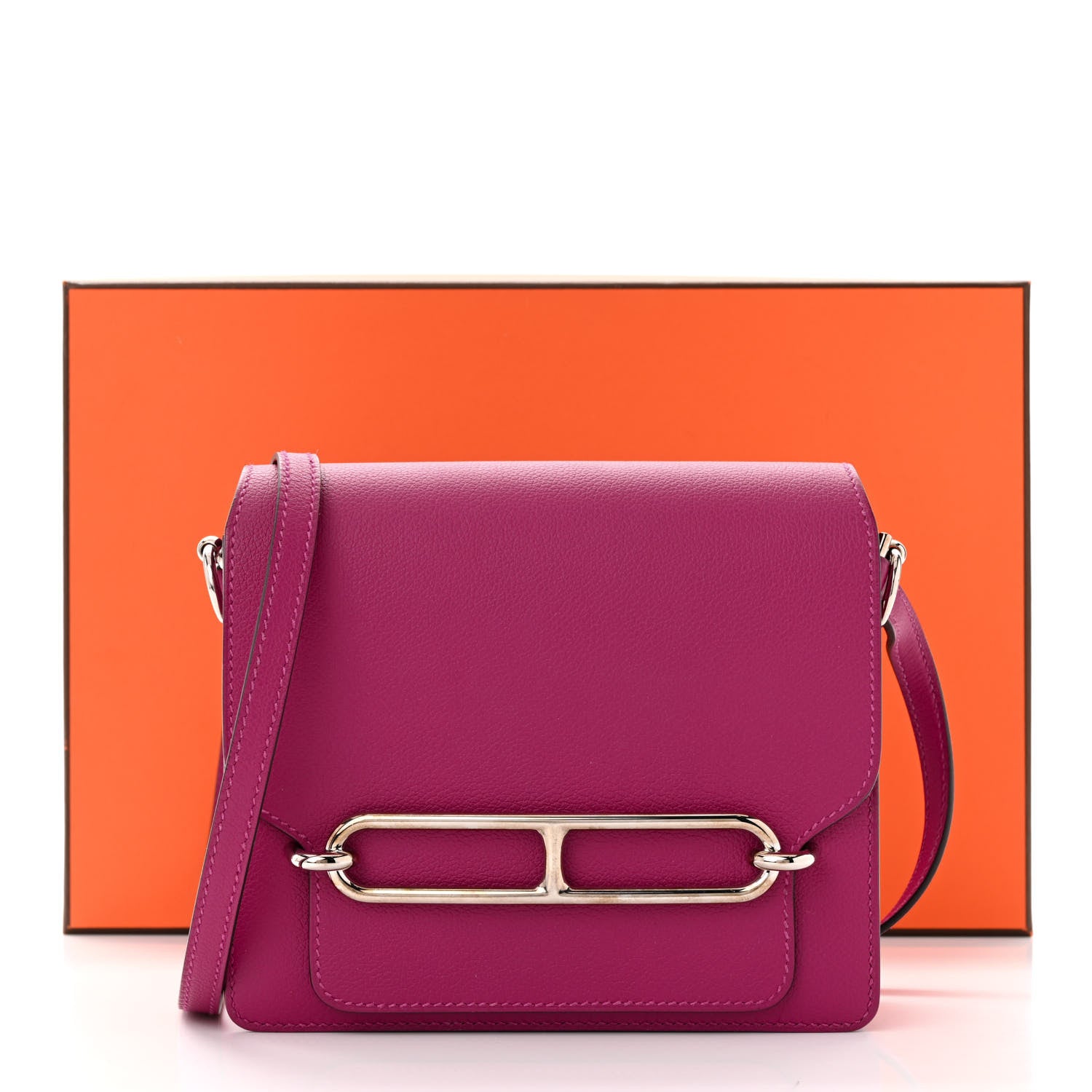 Hermes Evercolor Mini Sac Roulis Rose Pourpre 11 of 11