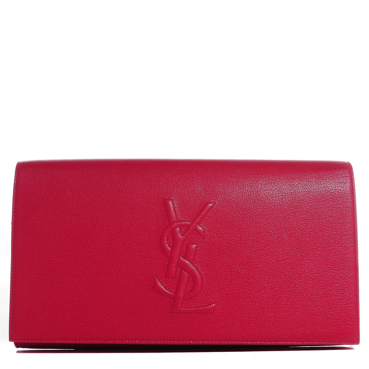 Saint Laurent Goatskin Large Belle De Jour Clutch Fuchsia 1 of 7