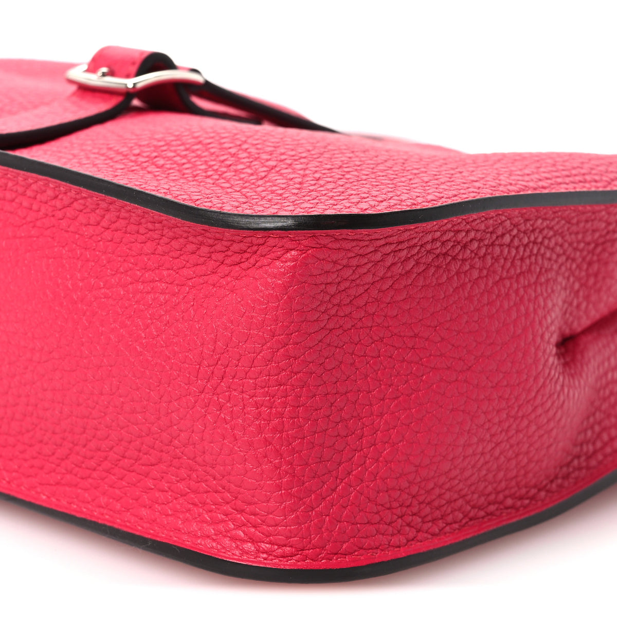 Hermes Taurillon Clemence Halzan 25 Rose Shocking 11 of 11
