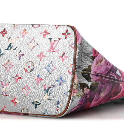Louis Vuitton Metallic Monogram LV Garden Neverfull MM Silver 9 of 10